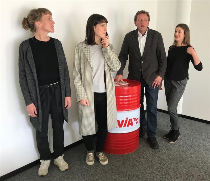 Von links nach rechts: Carmela Gander, Marina Lutz, Wetz und Marlene Jost