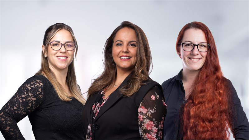 Linda San Martin, Hilal Baldinger und Tanja Siegenthaler